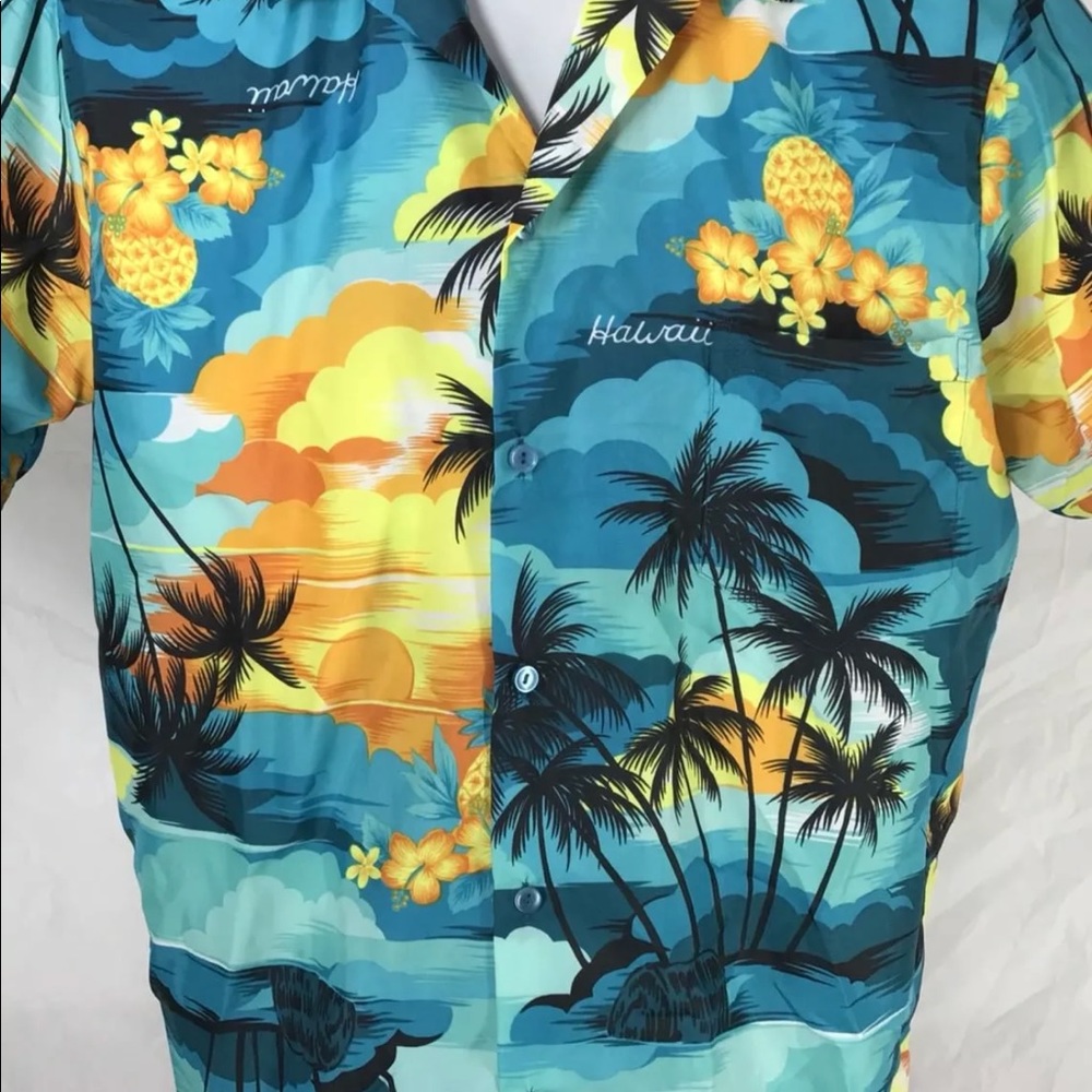 Hawaiian Shirt Seawind Tropical Sunset Hawaii L - Picture 4 of 8